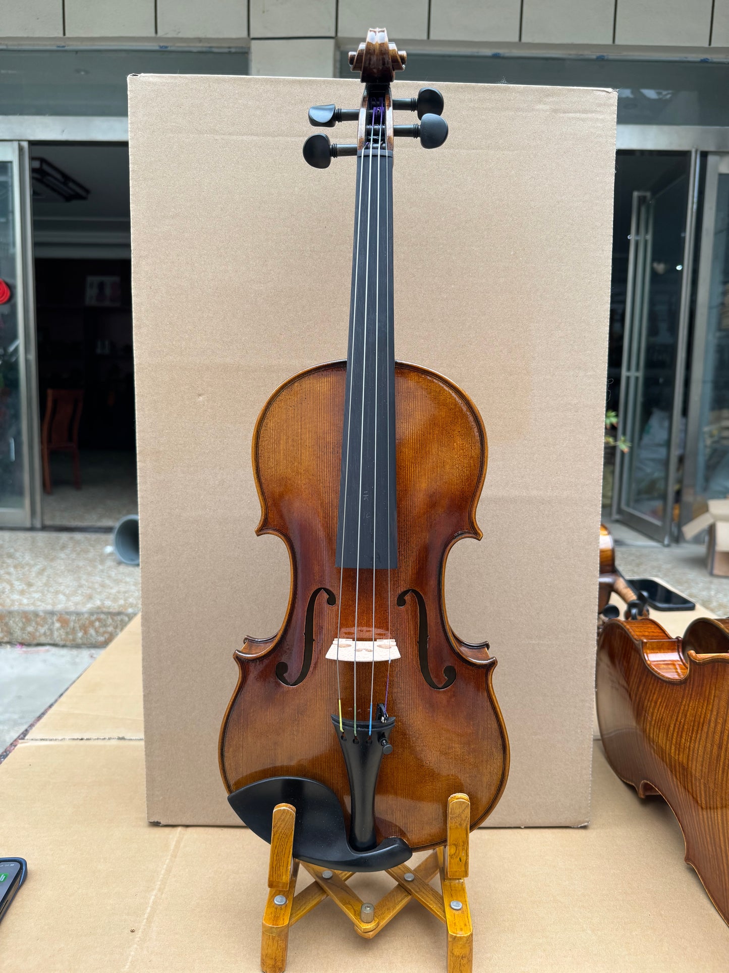 Surpass Musica 4/4 professional violin master carved Stradivarius model quality spruce maple
