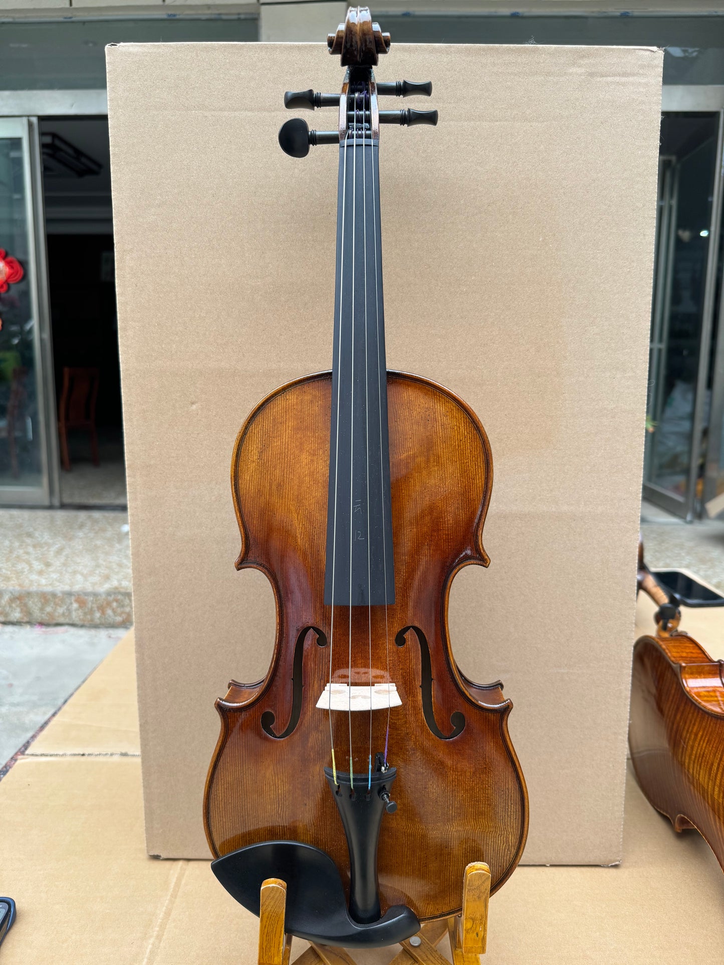 Surpass Musica qaulity violin 4/4 concert fiddle rich sound spirit varnish strings solid spruce