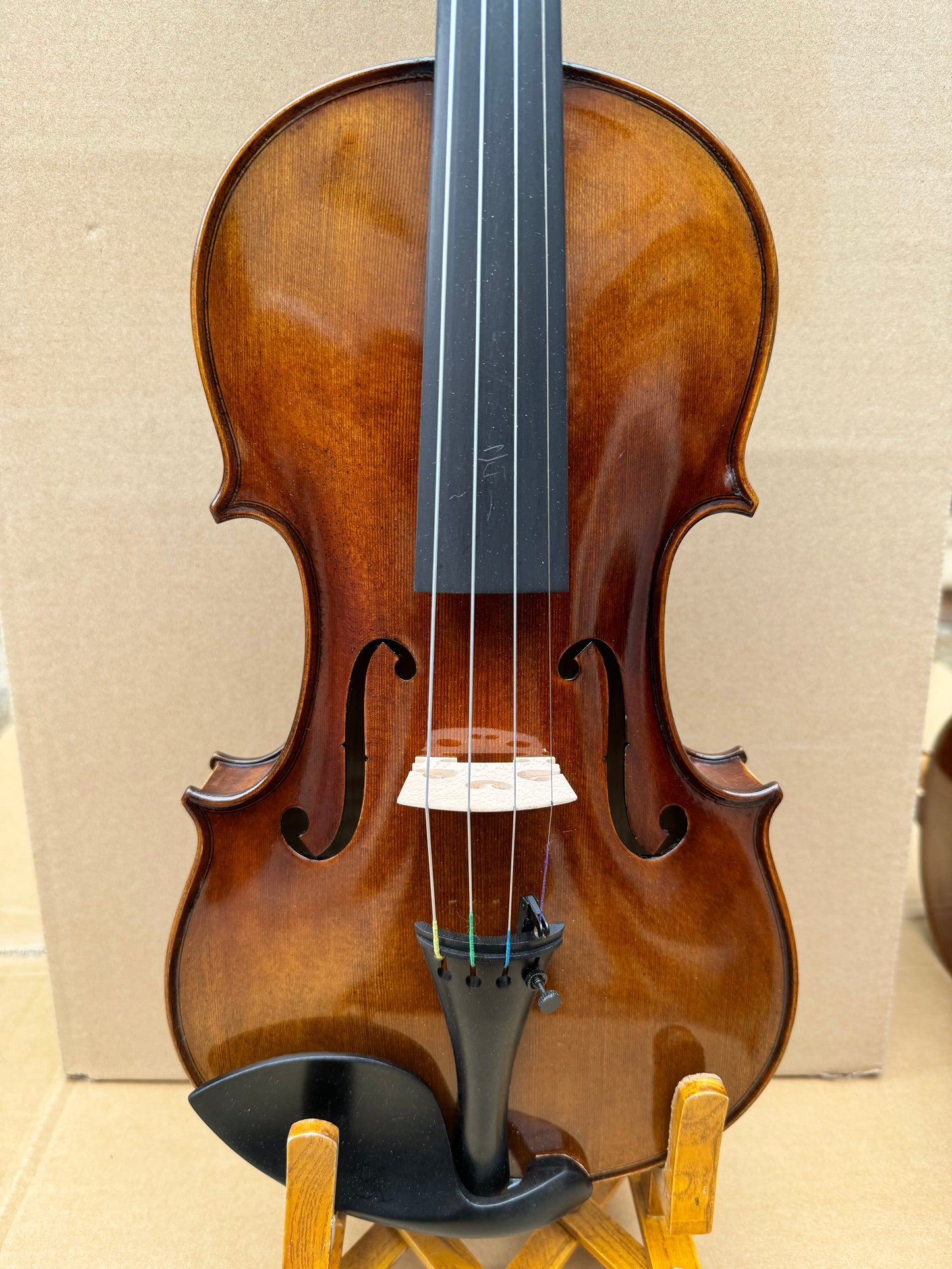 Surpass Musica 4/4 handmade violin solid spruce top maple back spirit varnish sweet sound master carved, ready to play