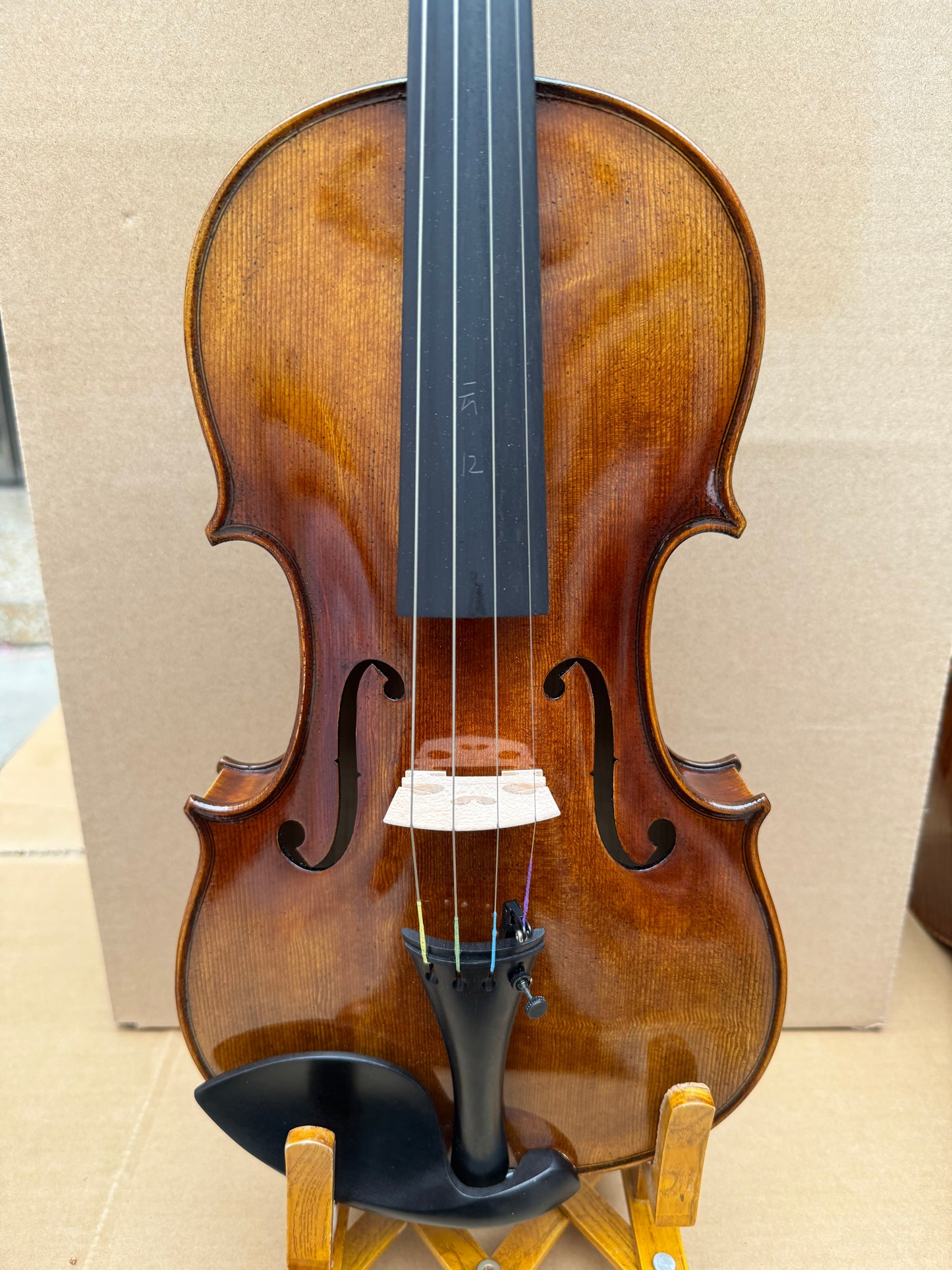 Surpass Musica qaulity violin 4/4 concert fiddle rich sound spirit varnish strings solid spruce