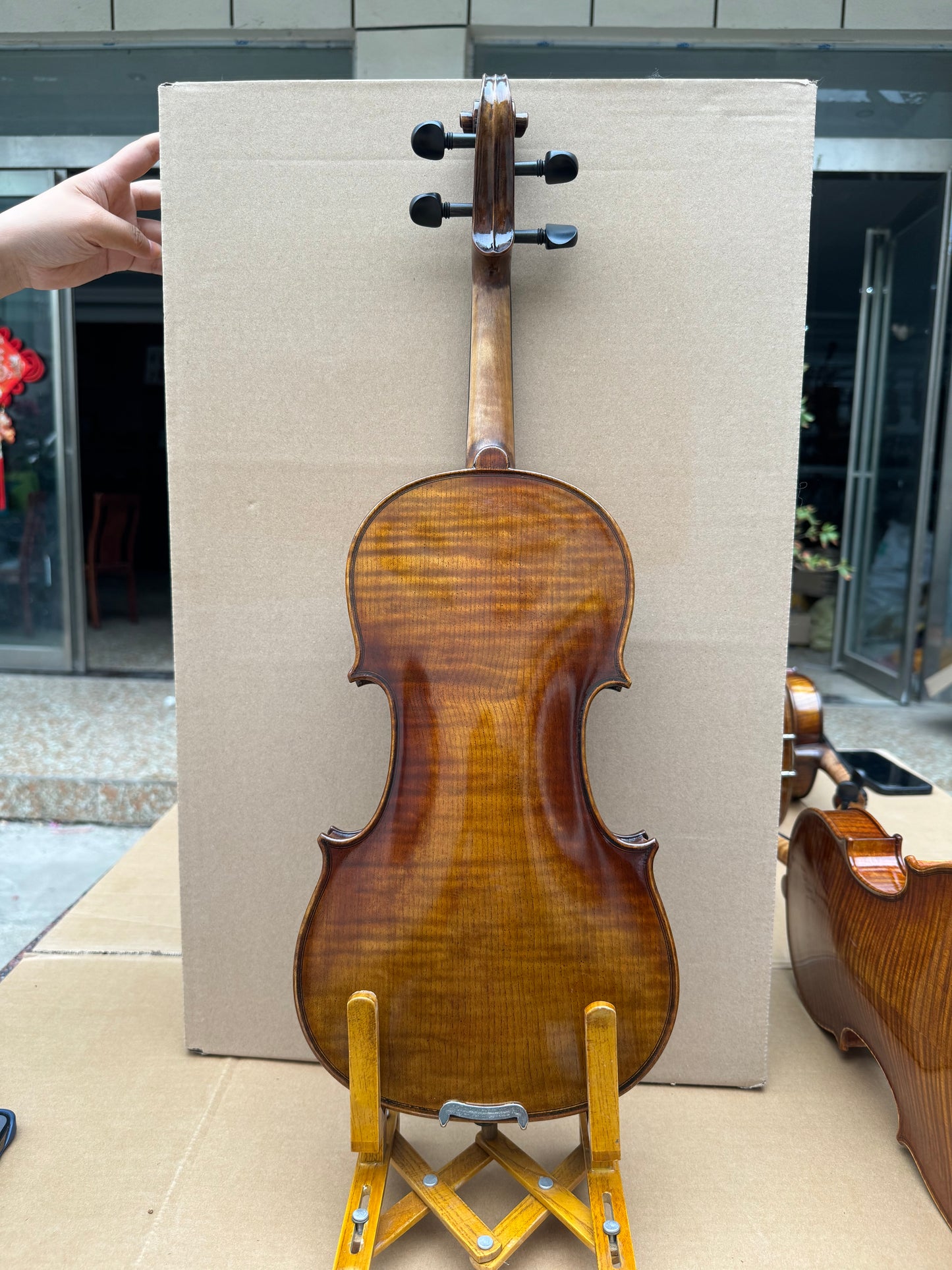 Surpass Musica qaulity violin 4/4 concert fiddle rich sound spirit varnish strings solid spruce