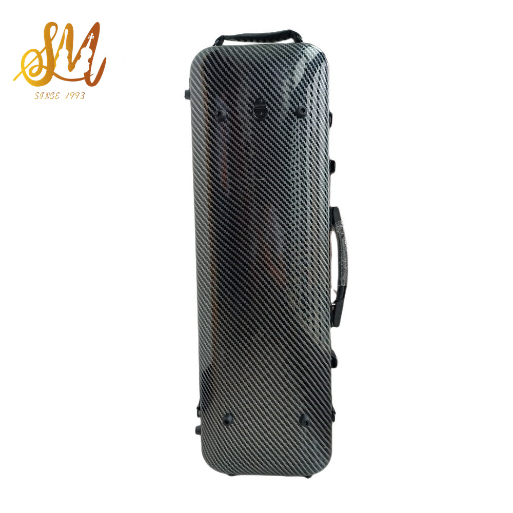 4/4 Violin Case Box Oblong Cases Carbon Fiber violin box strong with thermometer