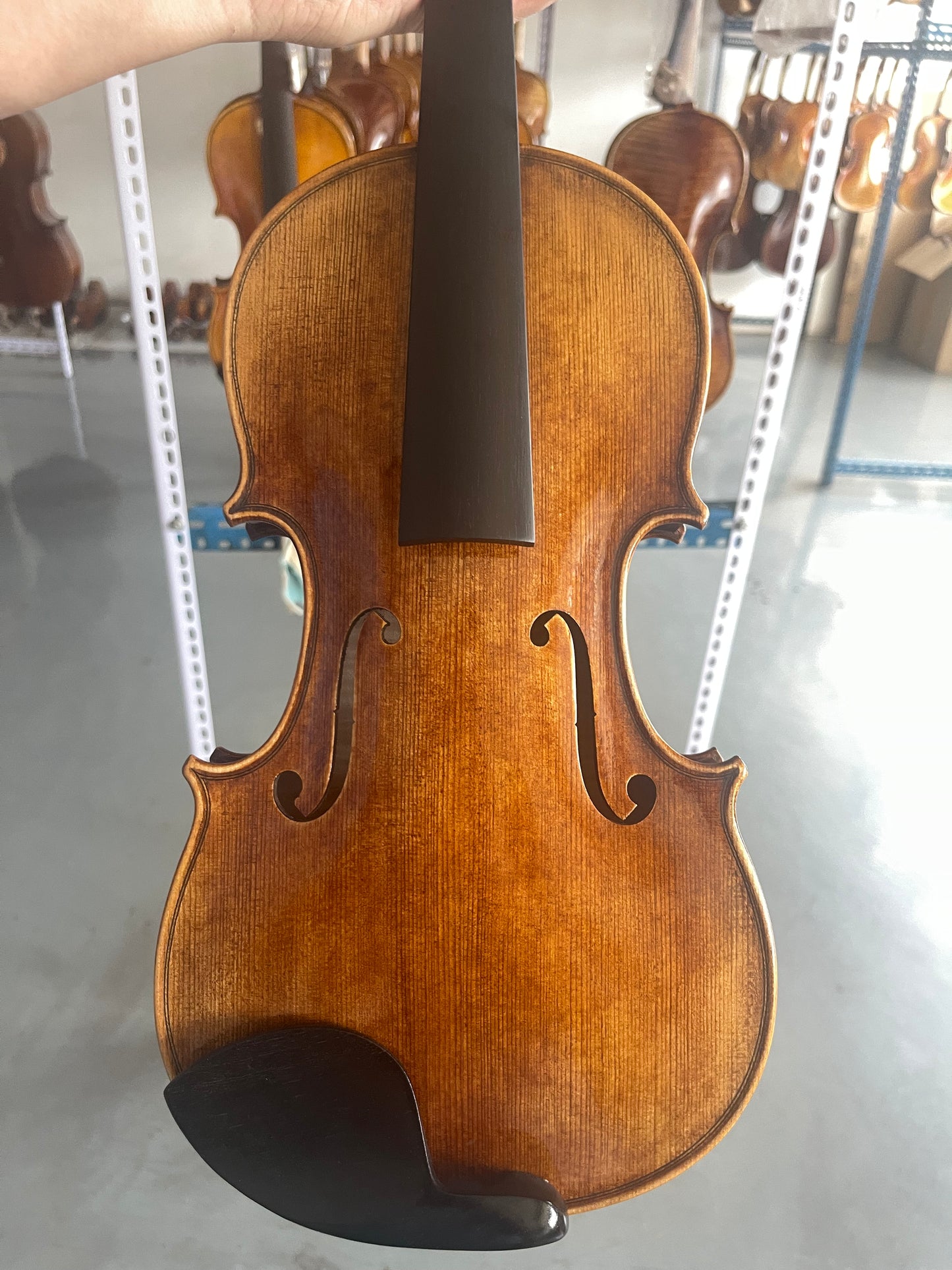 Quality 4/4 hanmade violin sweet sound solid spruce and maple strings bridge