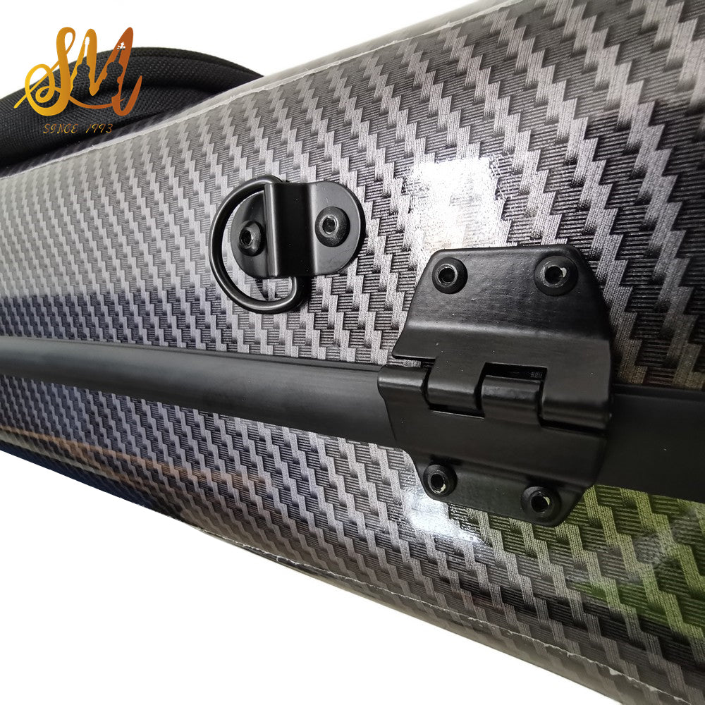 high quality 14-17inch Viola case black carbon fiber case with musicalsheet pocket ,scraps,handle