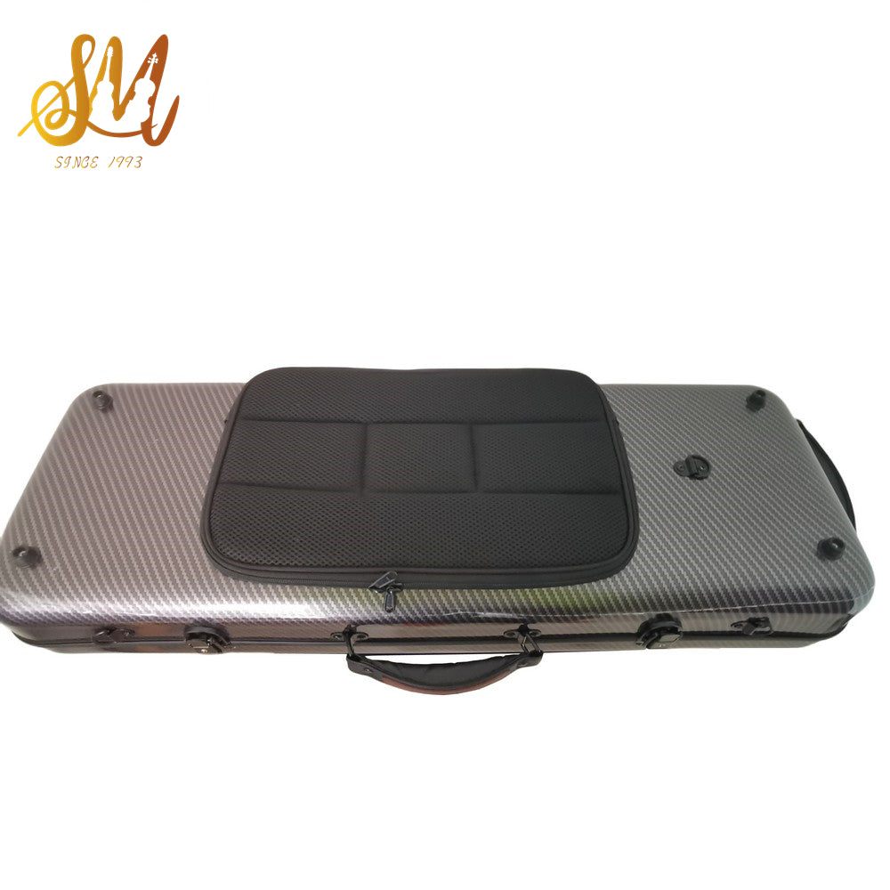 high quality 14-17inch Viola case black carbon fiber case with musicalsheet pocket ,scraps,handle