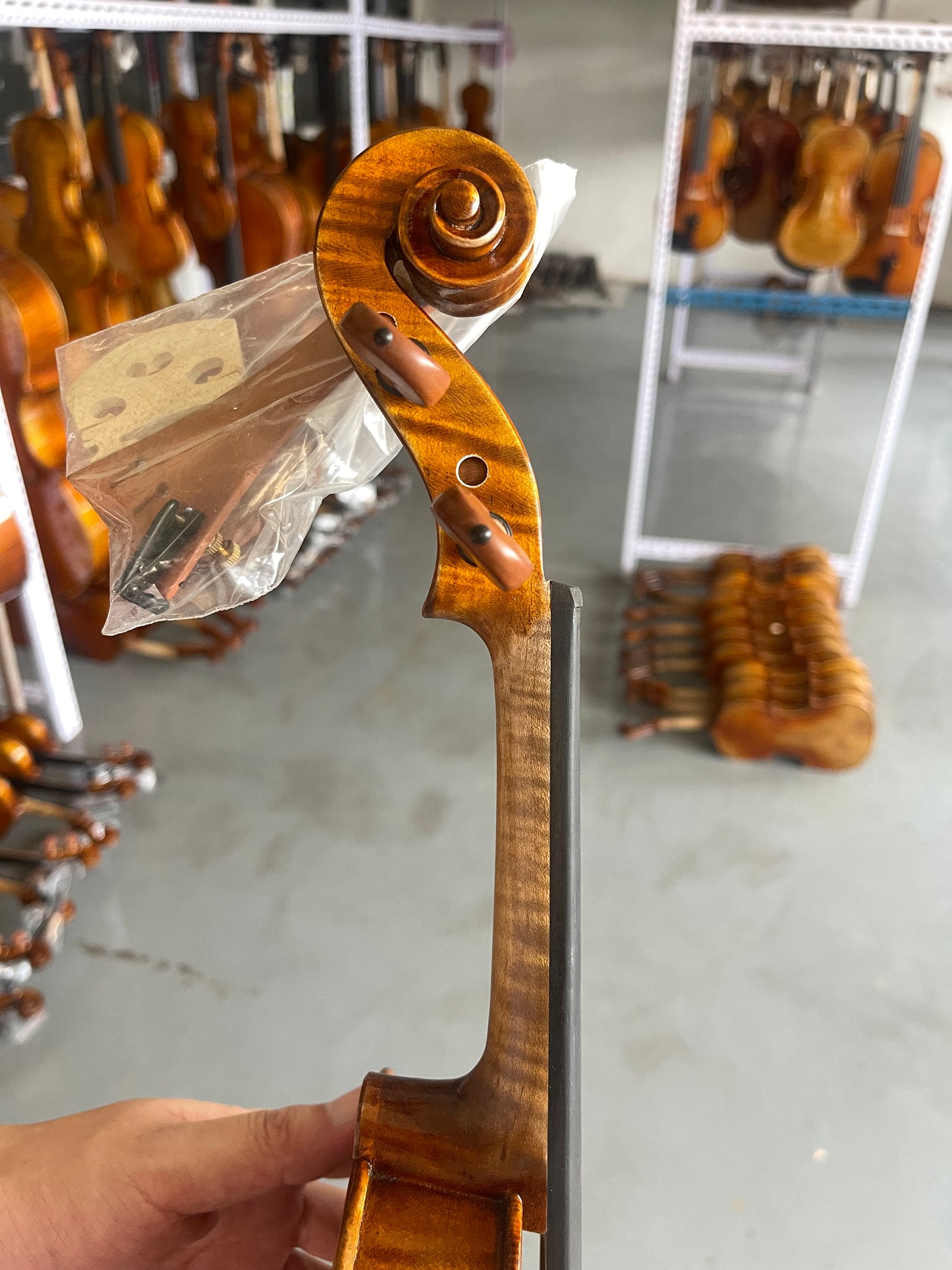 4/4 handmade violin fine italian spruce and Romania-SP-V-12
