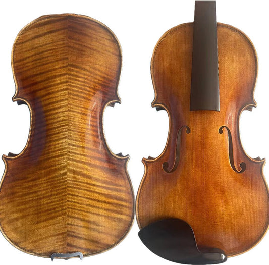 Fine 4/4 hanmade violin solid spruce and maple strings bridge sweet sound ready to play