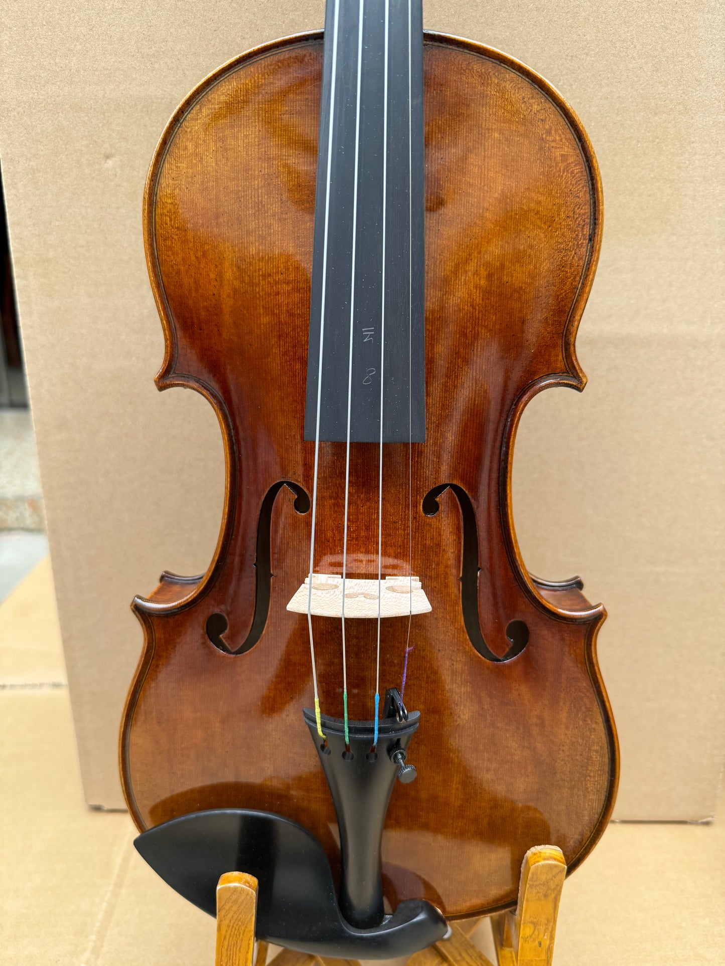 Surpass Musica 4/4 handmade violin solid spruce top maple back spirit varnish sweet sound master carved, ready to pla, ready to play