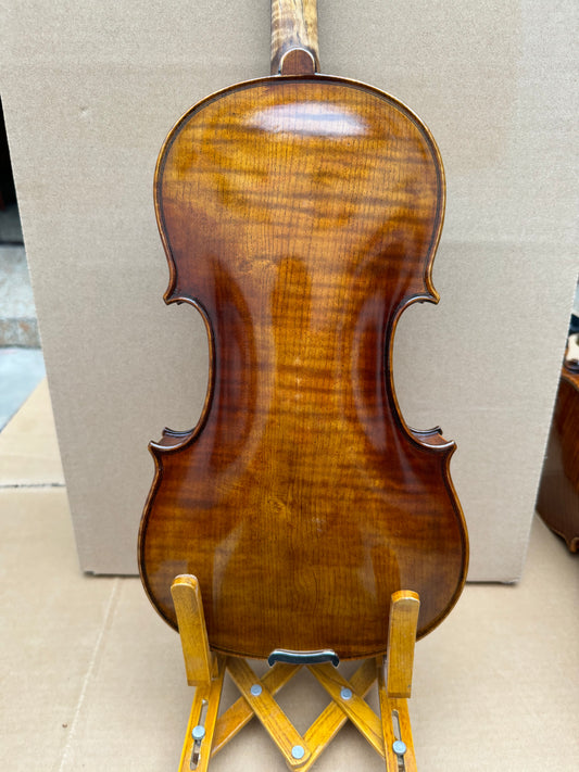 Surpass Musica 4/4 handmade violin solid spruce top maple back spirit varnish sweet sound master carved, ready to pla, ready to play