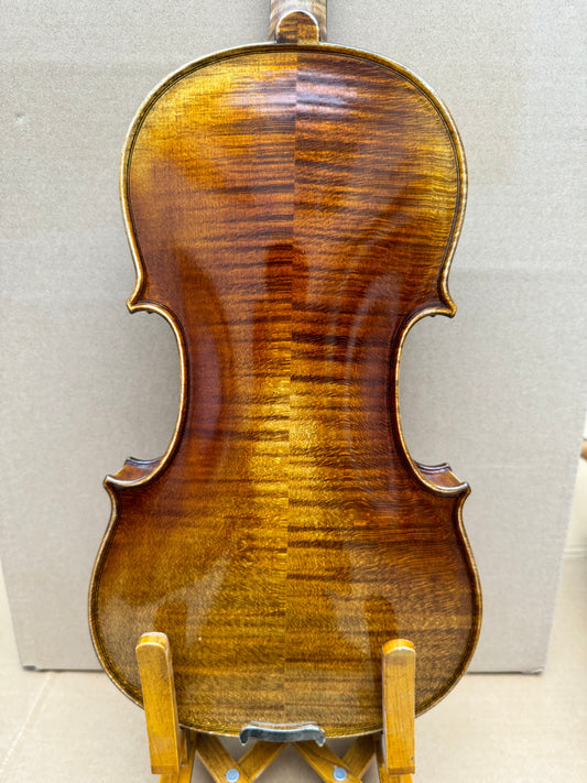 Surpass Musica professional 4/4 handmade violin solid spruce top maple back spirit varnish sweet sound, ready to play