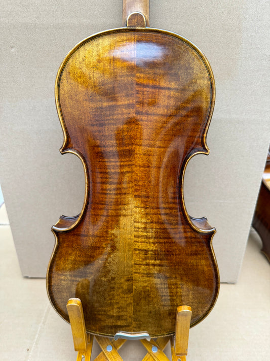 Surpass Muscia 4/4 handmade violin professional spruce top maple back spirit varnish great flamed grain