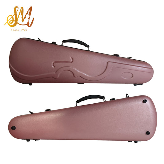 4/4 Violin Case Box triangle Carbon Fiber  strong with thermometer