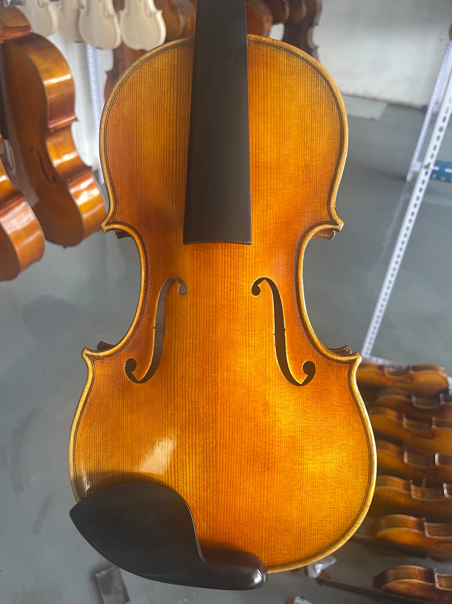 4/4 handmade violin aged European spruce flamed maple,sweet sound with case, strings,bridge, ready to play（复制）