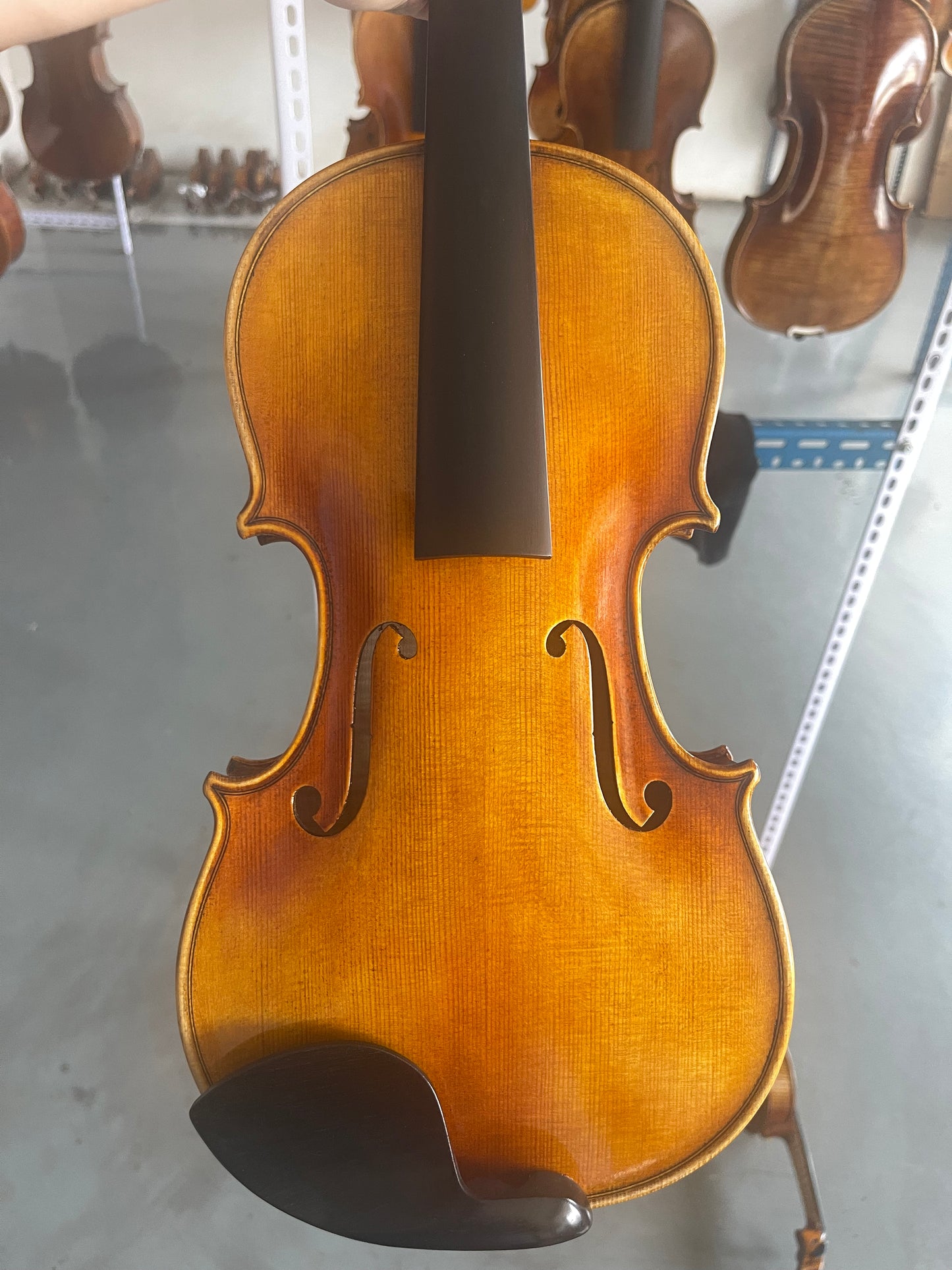 SurpassMusica full size handmade violin solid spruce and one piece maple back ,strings,bridge case are included