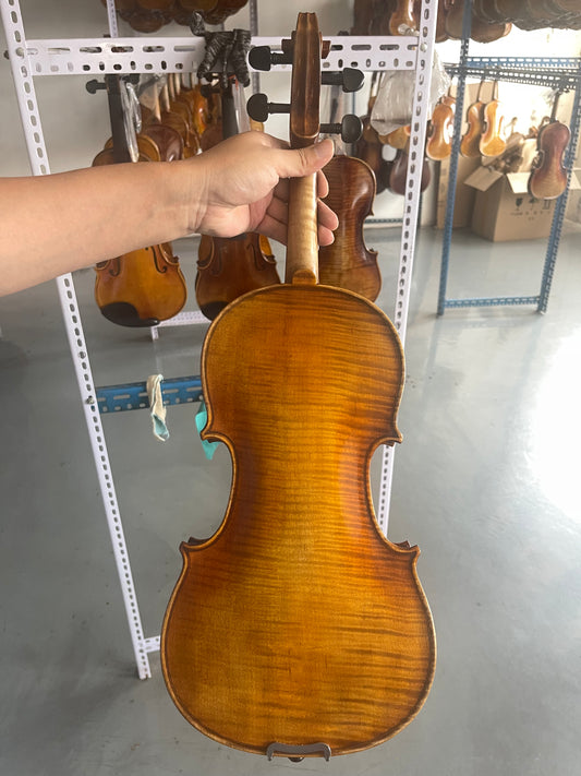 Professional 4/4 violin solid spruce maple bright sound violin case strings instrument