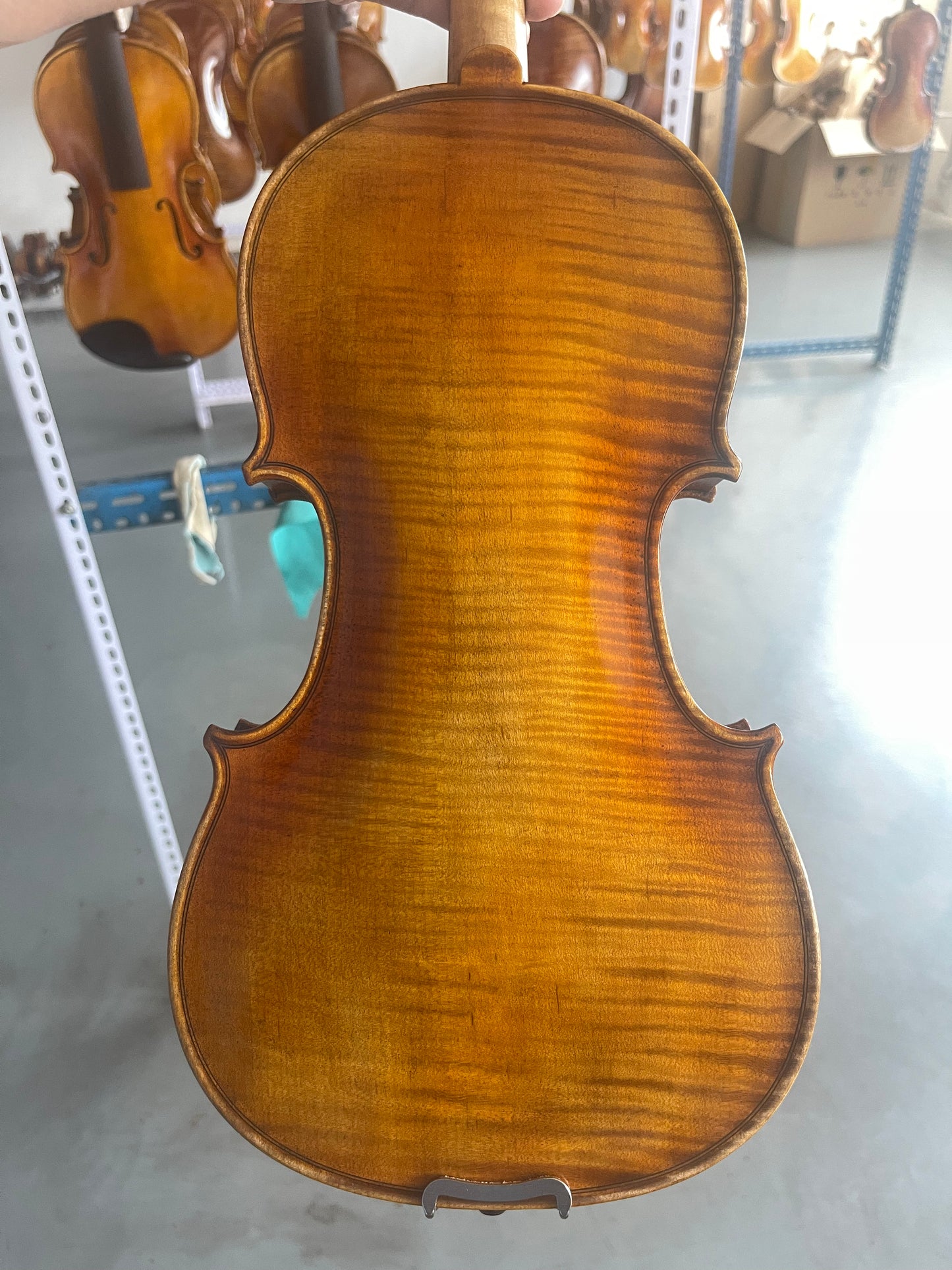 Professional 4/4 violin solid spruce maple bright sound violin case strings instrument