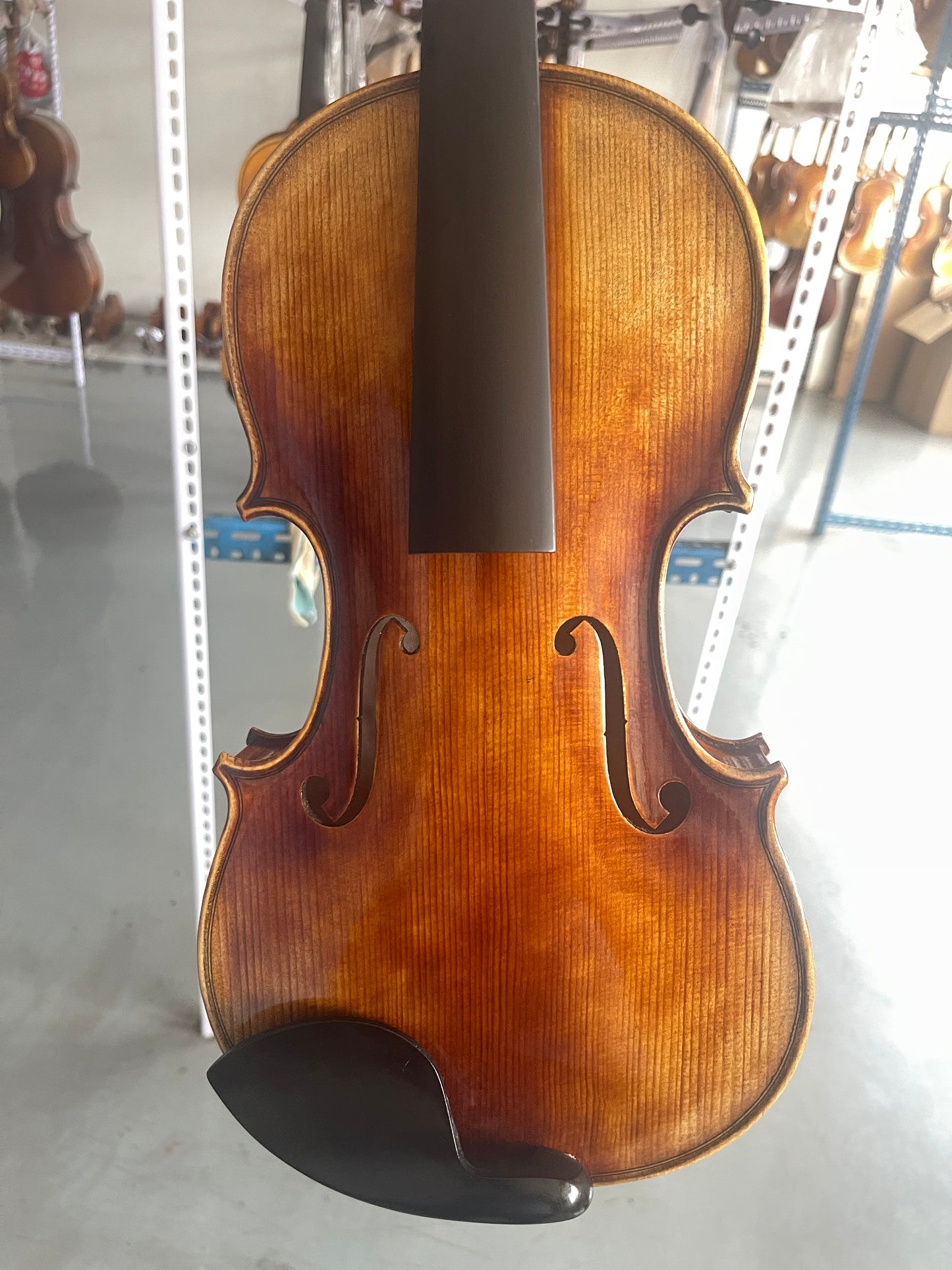 Solid spruce and maple4/4 hanmade violin ready to play strings bridge Stadivari model bright sound