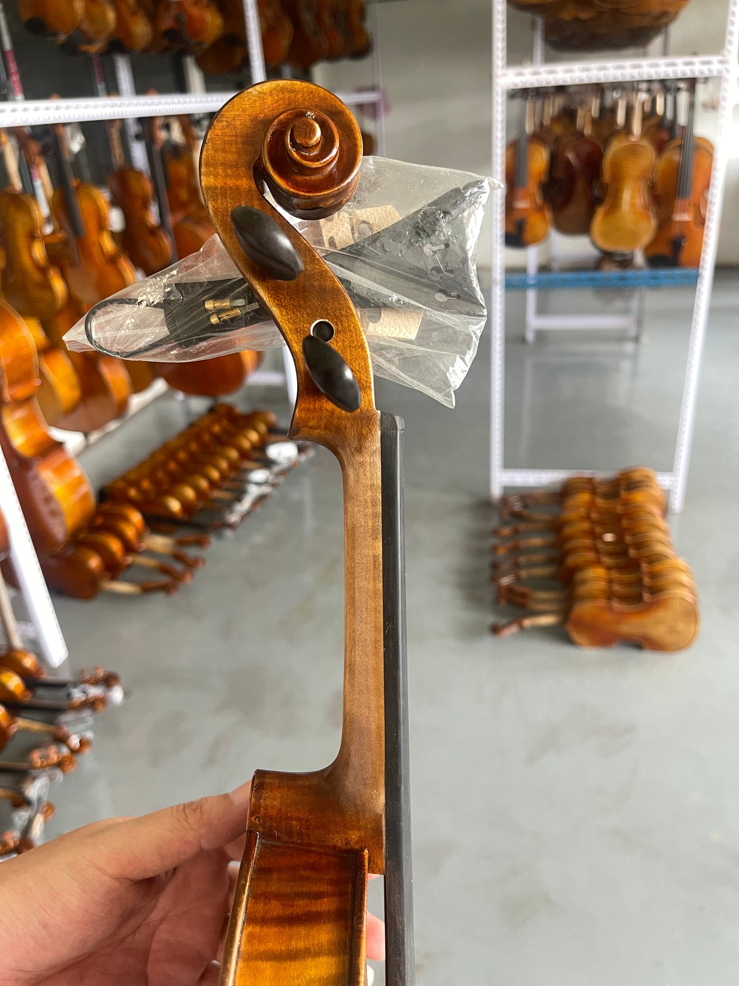 4/4 handmade violin  fine Italian spruce and Romania-SP-V-19
